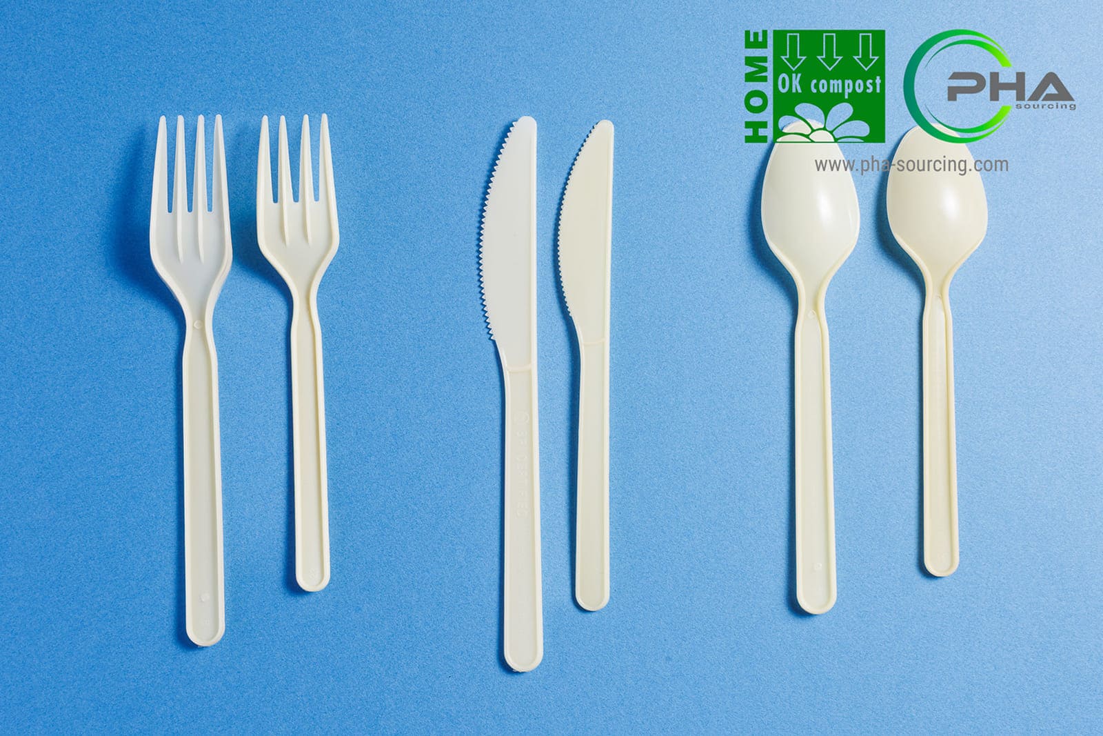 Eco alternative: PHA Food Ware and Cutlery – Fork, Knife and Spoon by PHA Sourcing